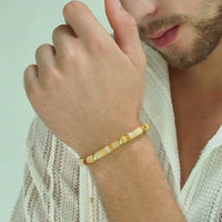 ALEXANDER LYNGGAARD Topaz Jade Heishi Braided 6mm Bracelets