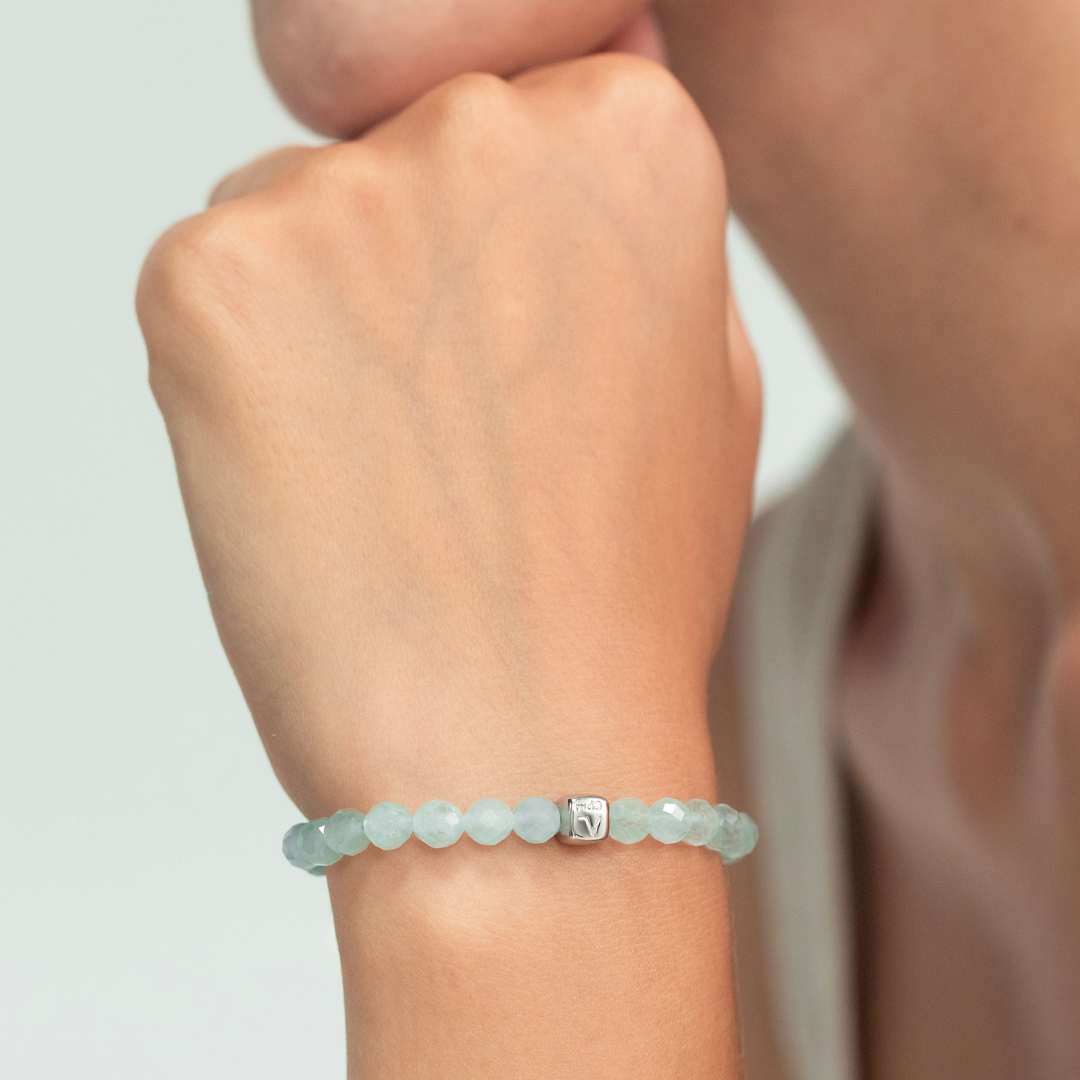 ALEXANDER LYNGGAARD Aquamarine Facet 6mm Bracelets