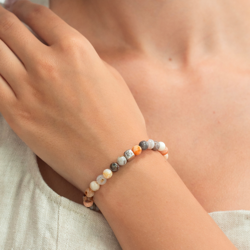 ALEXANDER LYNGGAARD Bamboo Leaf Agate 6mm Bracelets