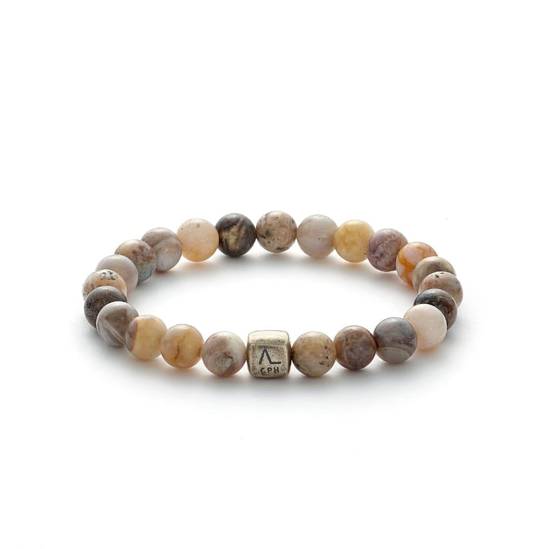 ALEXANDER LYNGGAARD Bamboo Leaf Agate 8mm Bracelets Multi Color
