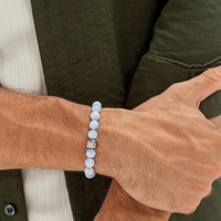 ALEXANDER LYNGGAARD Blue Lace Agate 8mm Bracelets