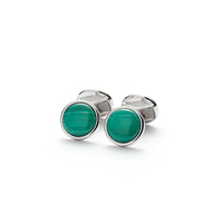 ALEXANDER LYNGGAARD Cufflinks Round Malachite Cufflinks