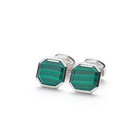 ALEXANDER LYNGGAARD Cufflinks Square Facet Malachite Cufflinks