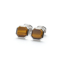 ALEXANDER LYNGGAARD Cufflinks Square Facet Tiger Eye Cufflinks