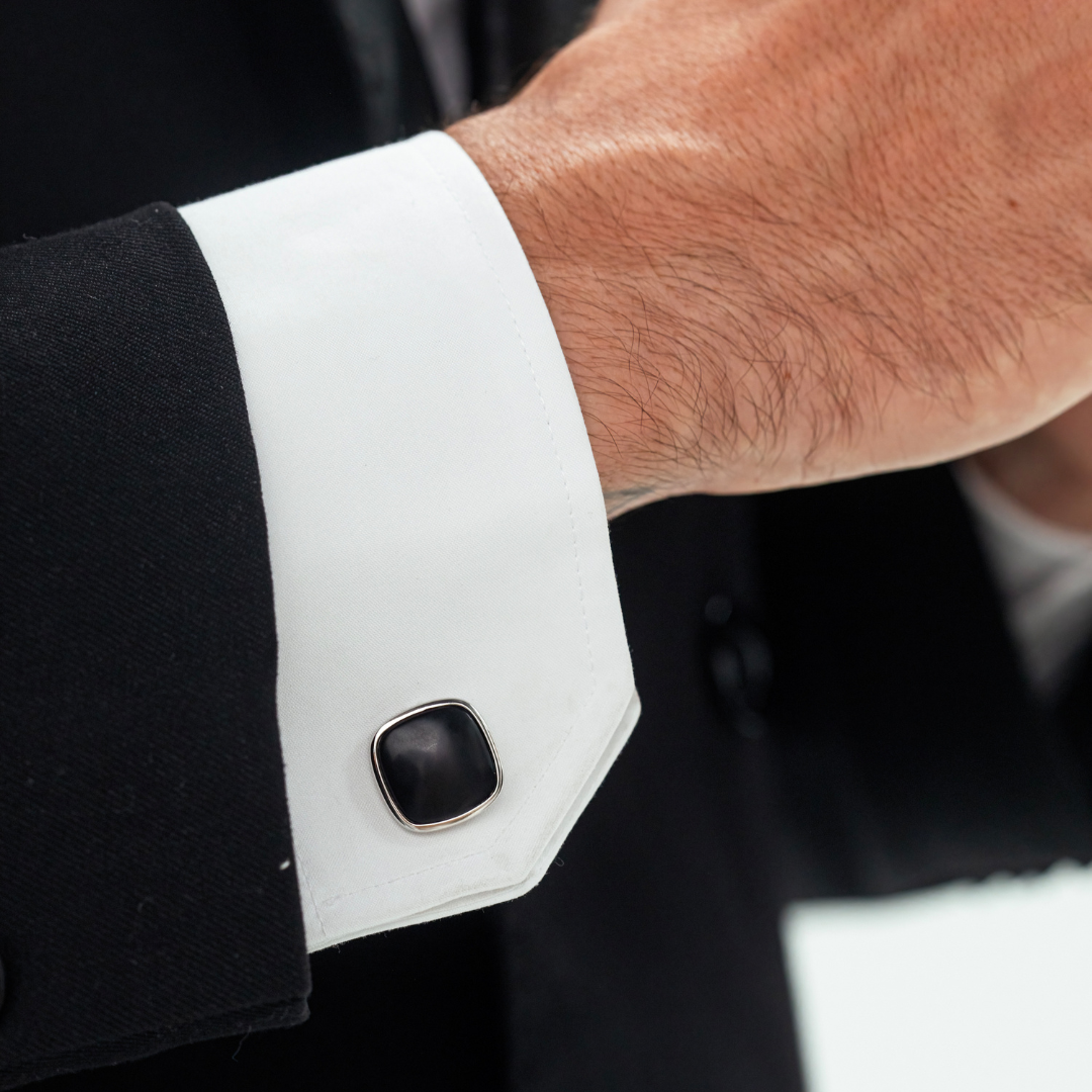 ALEXANDER LYNGGAARD Cufflinks Square Onyx Matte Cufflinks
