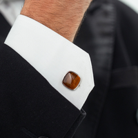 ALEXANDER LYNGGAARD Cufflinks Square Tiger Eye Cufflinks