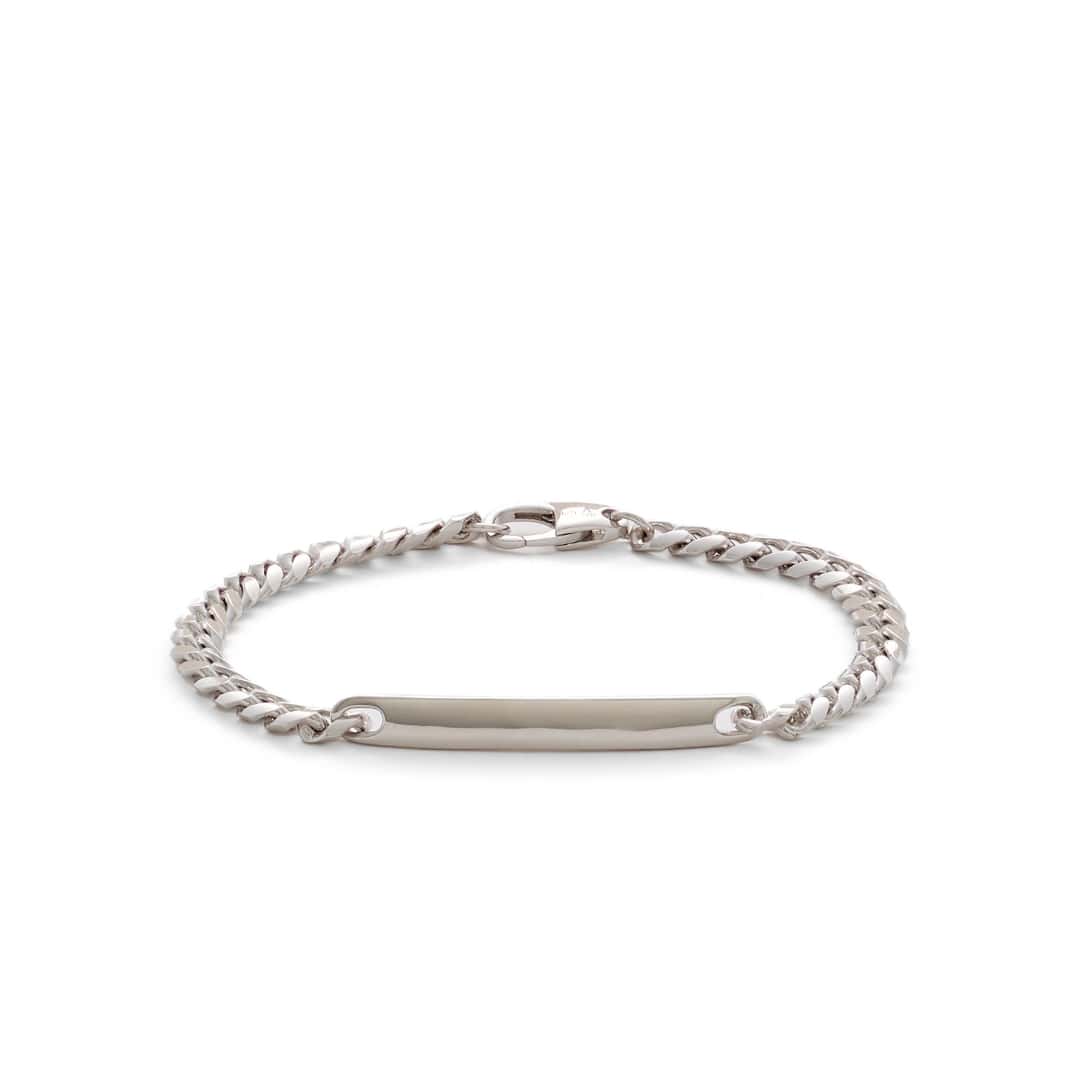 ALEXANDER LYNGGAARD Curb Chain & ID Tag 5mm Bracelets