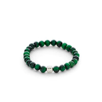 ALEXANDER LYNGGAARD Green Tiger Eye 6mm Bracelets Black / Green