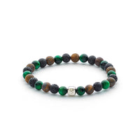 ALEXANDER LYNGGAARD Helsinki 6mm Bracelets Black / Brown / Green
