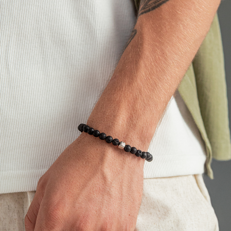 ALEXANDER LYNGGAARD Lava Stone 6mm Bracelets