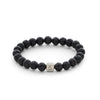 ALEXANDER LYNGGAARD Lava Stone 8mm Bracelets Black