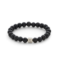 ALEXANDER LYNGGAARD Lava Stone 8mm Bracelets Black
