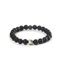 ALEXANDER LYNGGAARD Lava Stone & Black Diamond Bead 8mm Bracelets