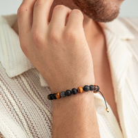 ALEXANDER LYNGGAARD Los Angeles & Black Diamond Braided 8mm Bracelets