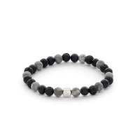 ALEXANDER LYNGGAARD Nuuk 6mm Bracelets Black / Grey