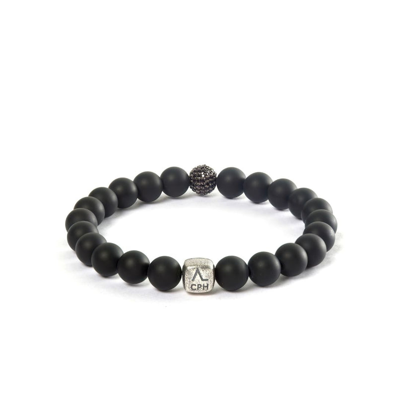 ALEXANDER LYNGGAARD Onyx Matte & Black Diamond Bead 8mm Bracelets