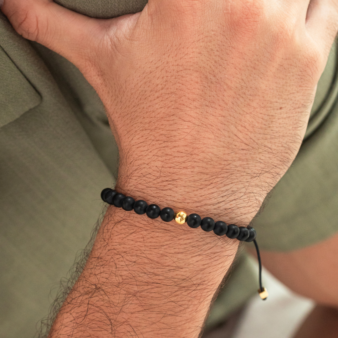 ALEXANDER LYNGGAARD Onyx Matte Braided 6mm Bracelets