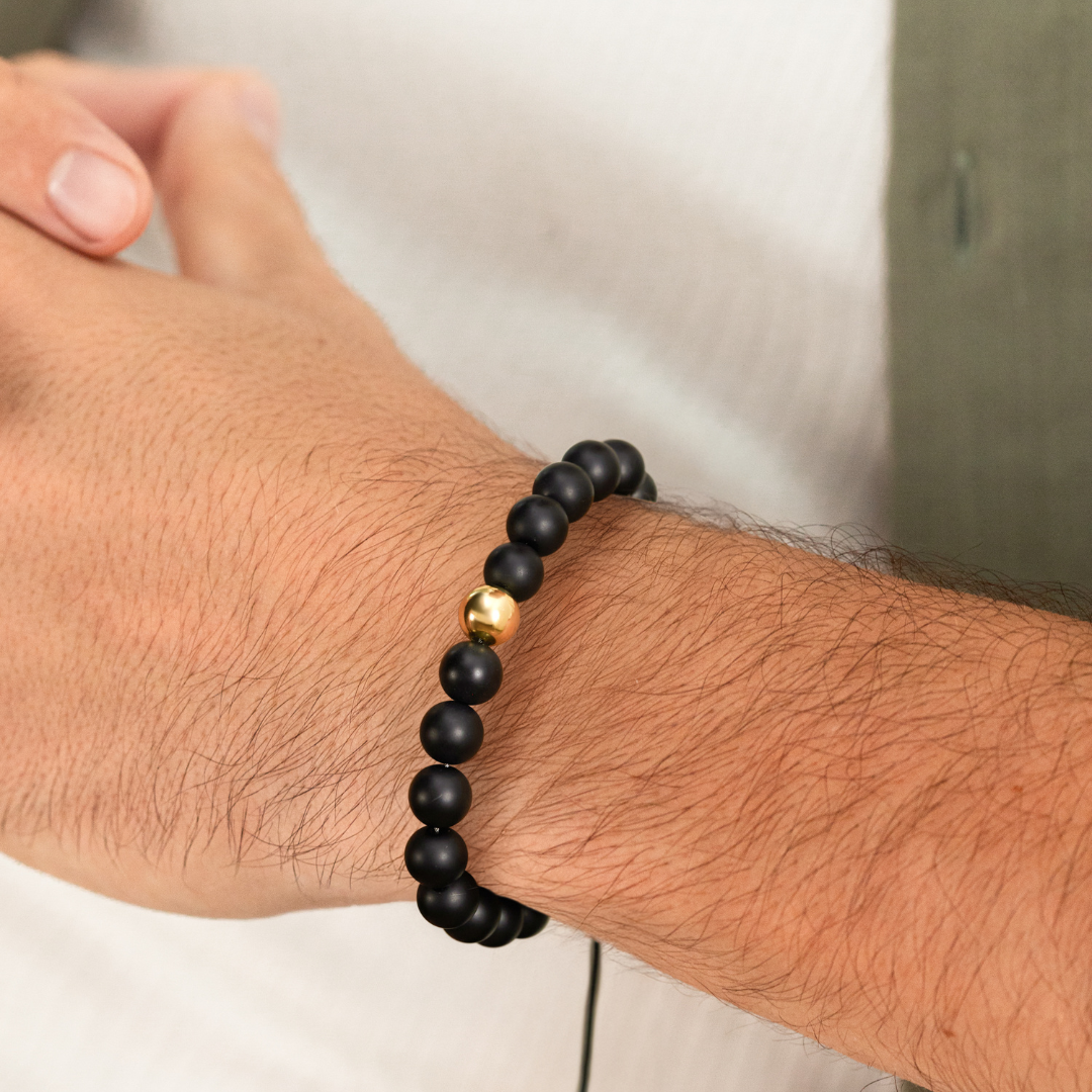 ALEXANDER LYNGGAARD Onyx Matte Braided 8mm Bracelets