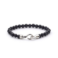 ALEXANDER LYNGGAARD Onyx Matte with Hook Clasp 6mm Bracelets