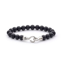 ALEXANDER LYNGGAARD Onyx Matte with Hook Clasp 8mm Bracelets