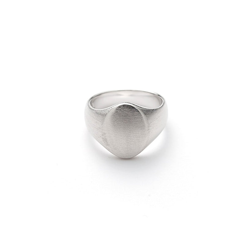 ALEXANDER LYNGGAARD Oval Signet Ring Brushed Rings