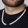 ALEXANDER LYNGGAARD Pearl Necklace with Mixed Tiger Eye 8mm Necklaces
