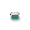 ALEXANDER LYNGGAARD Rectangle Signet Ring Malachite Rings