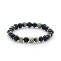 ALEXANDER LYNGGAARD Stockholm 8mm Bracelets Black / Grey