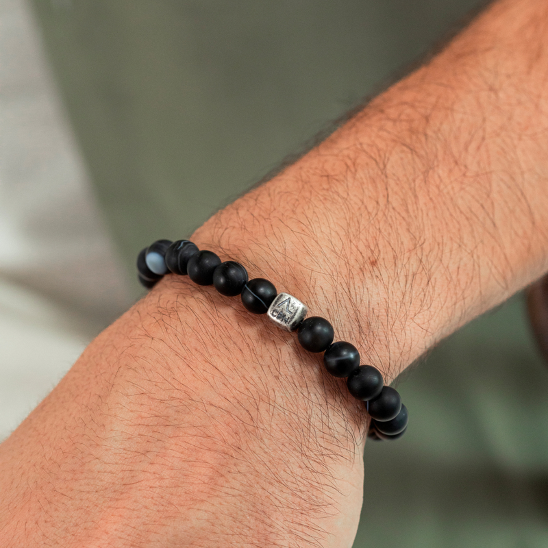 ALEXANDER LYNGGAARD Striped Agate 8mm Bracelets