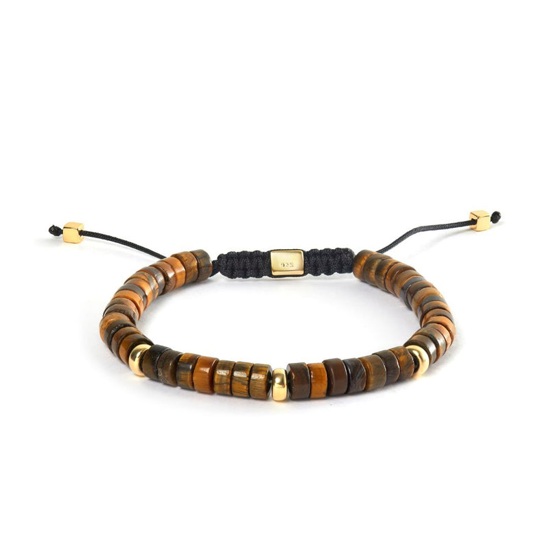 ALEXANDER LYNGGAARD Tiger Eye Heishi Braided 6mm Bracelets