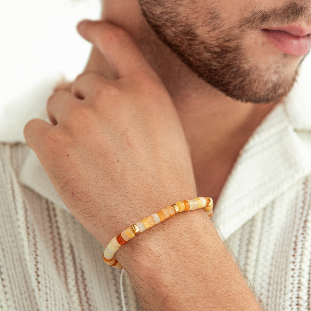 ALEXANDER LYNGGAARD Topaz Jade Heishi Braided 6mm Bracelets