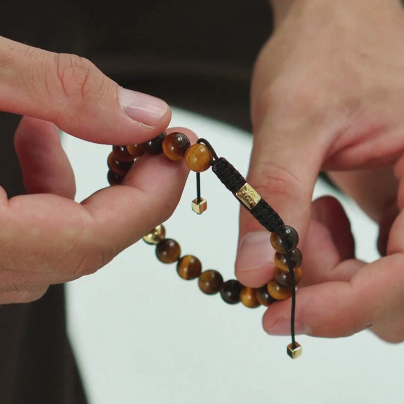 ALEXANDER LYNGGAARD Tiger Eye Braided 8mm Bracelets