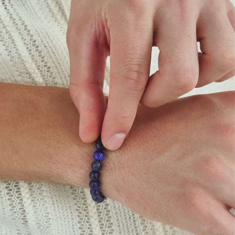 ALEXANDER LYNGGAARD Lapis Braided 6mm Bracelets Blue