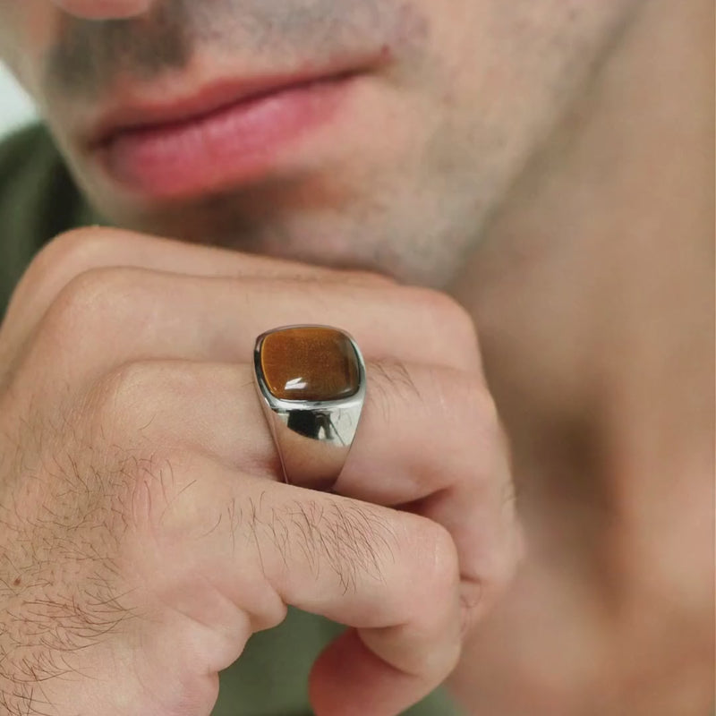 ALEXANDER LYNGGAARD Signet Ring Tiger Eye Rings