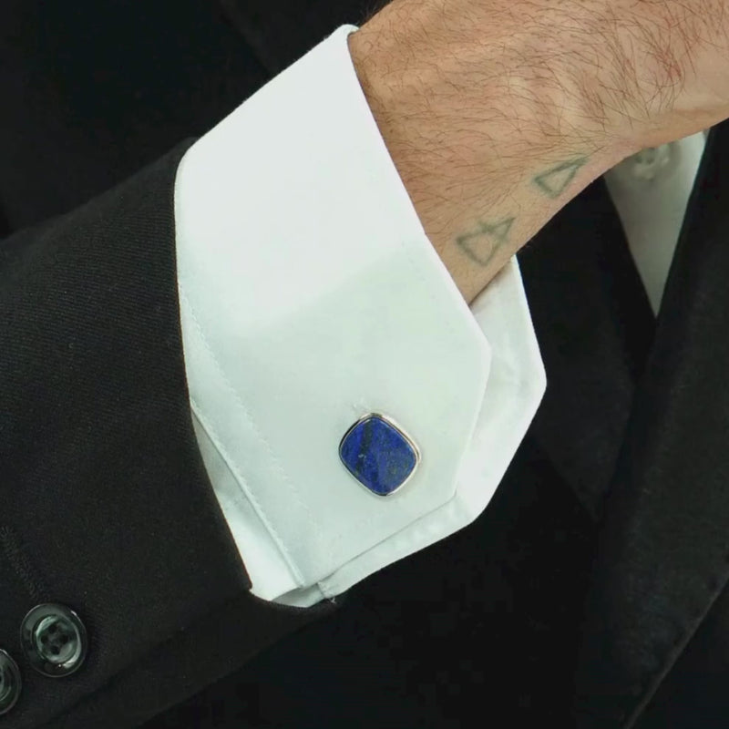 ALEXANDER LYNGGAARD Cufflinks Square Lapis Cufflinks