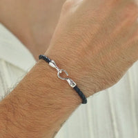 ALEXANDER LYNGGAARD Single Bolo Leather Blue Bracelets