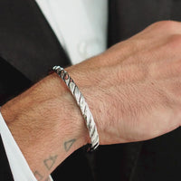 ALEXANDER LYNGGAARD Cable Bangle 6mm Bracelets