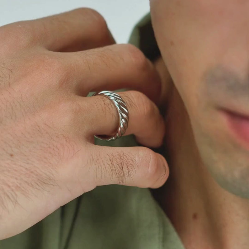 ALEXANDER LYNGGAARD Cable Band Ring 6mm Rings