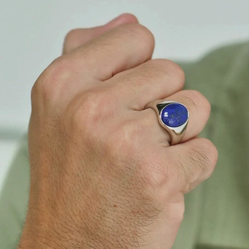 ALEXANDER LYNGGAARD Oval Signet Ring Lapis Rings