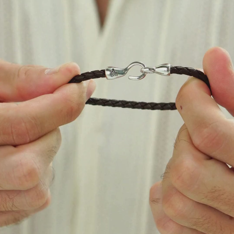 ALEXANDER LYNGGAARD Single Bolo Leather Brown Bracelets