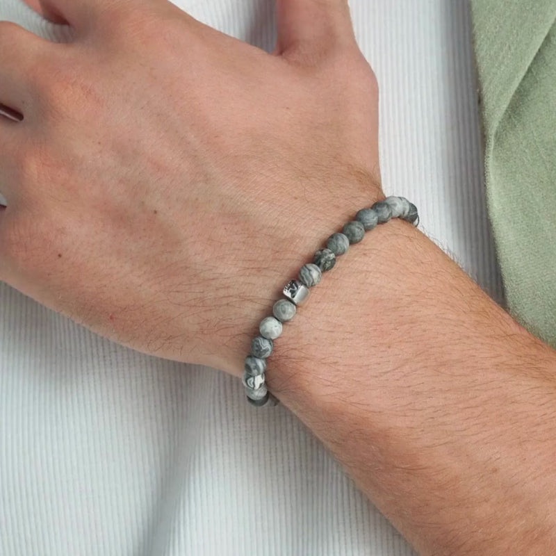 ALEXANDER LYNGGAARD Himalaya 6mm Bracelets Grey
