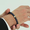 ALEXANDER LYNGGAARD Blue Tiger Eye 8mm Bracelets Black / Blue