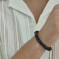 ALEXANDER LYNGGAARD Paris & Black Diamond Braided 8mm Bracelets Black / Blue