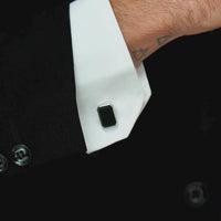 ALEXANDER LYNGGAARD Cufflinks Rectangle Onyx Matte Cufflinks